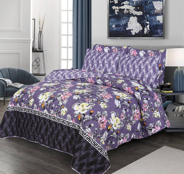 FL323 - 6 pc Comforter Set with 4 pillow covers