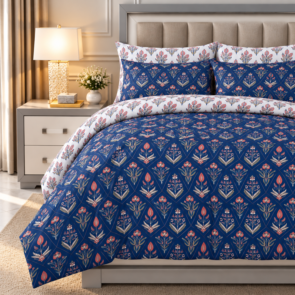 Royal Sprigs - Premium Bedsheet Set