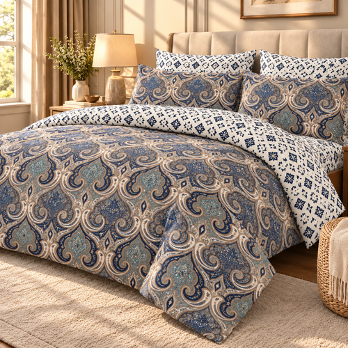 Azure Royale - Premium Bedsheet Set
