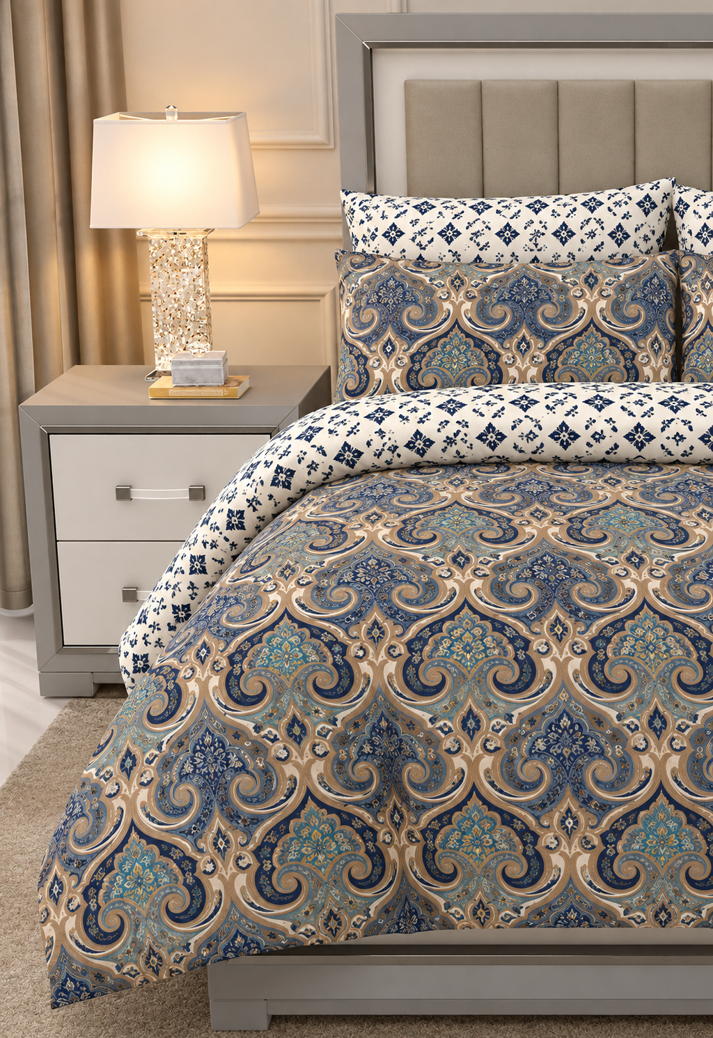 Azure Royale - Premium Bedsheet Set