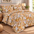 Golden Bloom - Premium Bedsheet Set