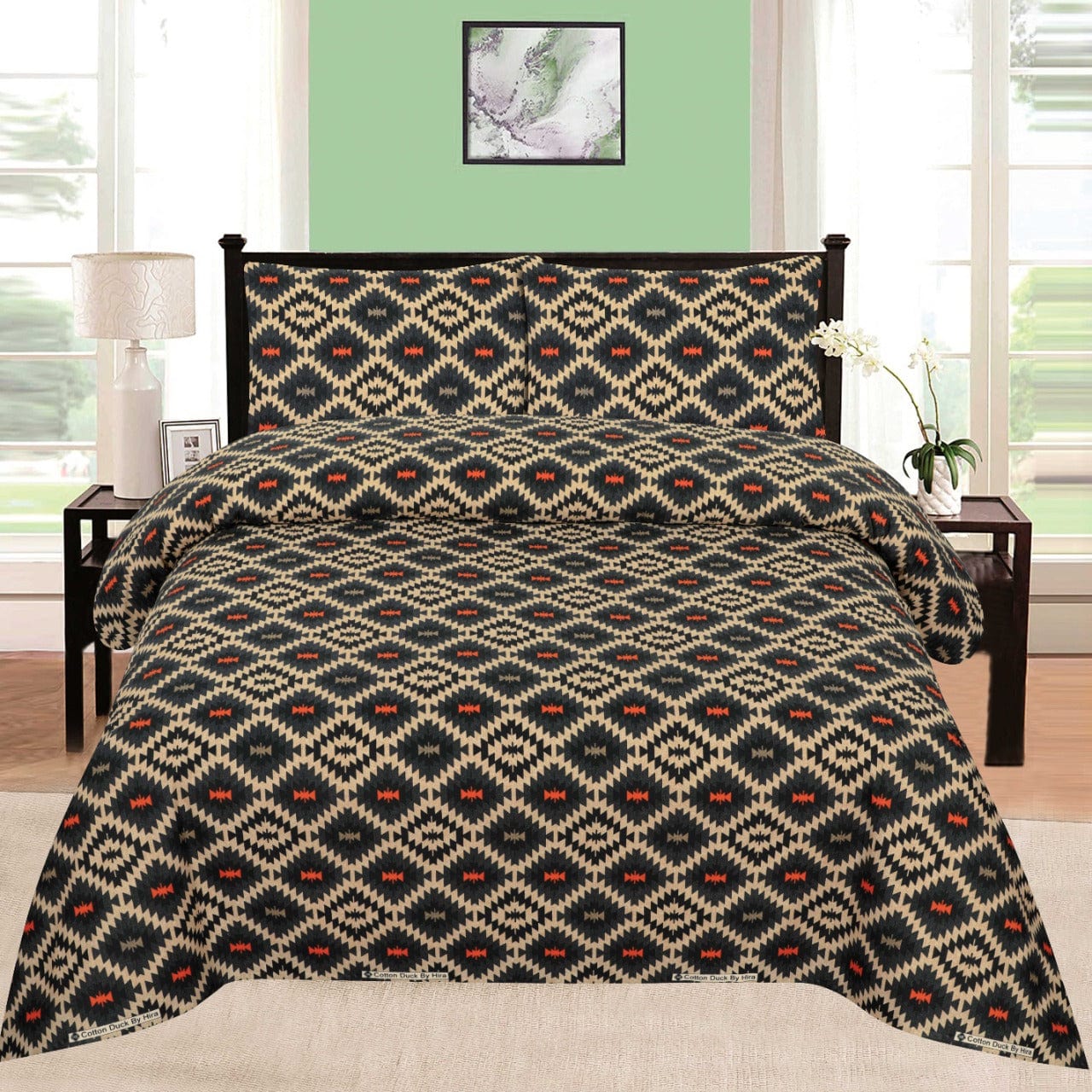 Charcoal D706 - Bed Sheet Set