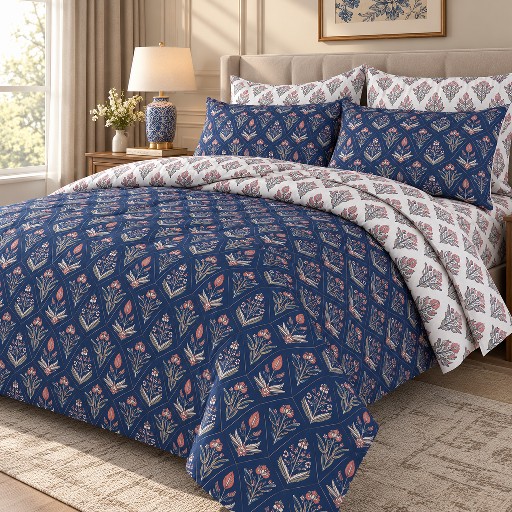 Royal Sprigs - Premium Bedsheet Set