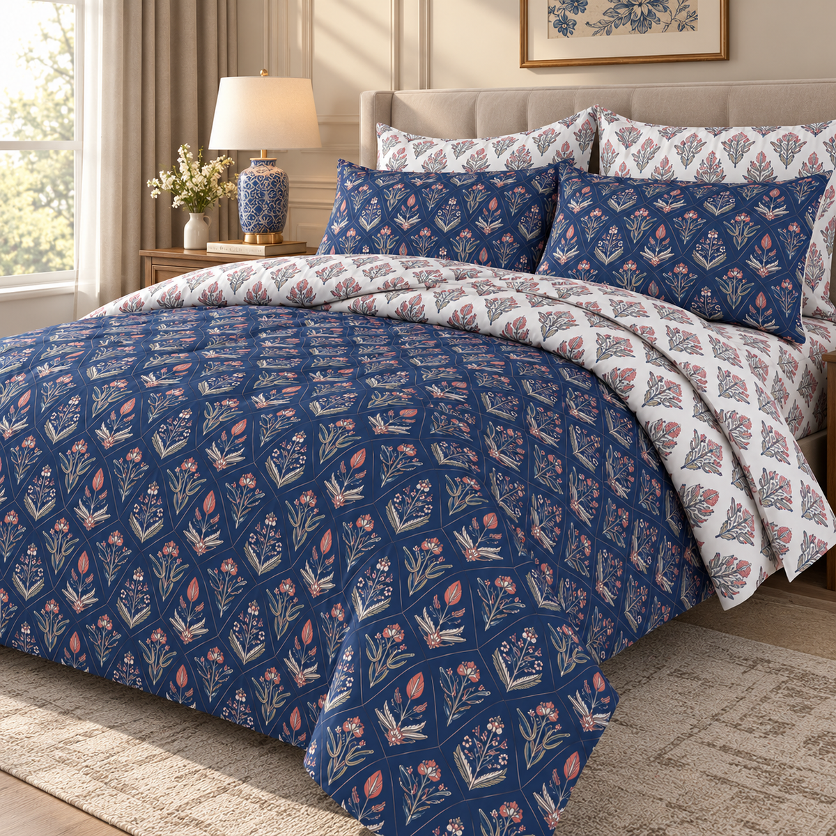 Royal Sprigs - Premium Bedsheet Set