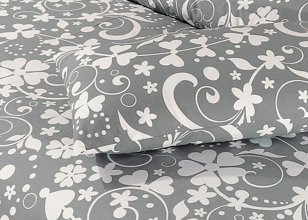 Grace D548-Cotton PC King Size Bedsheet with 2 Pillow Covers.