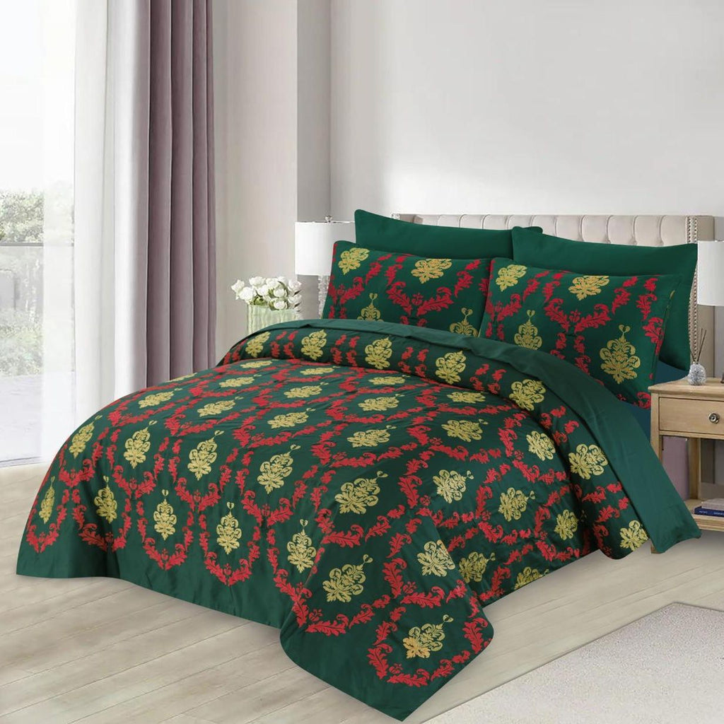 FL008-Embroidered Duvet Cover Set (Luxury Sateen).
