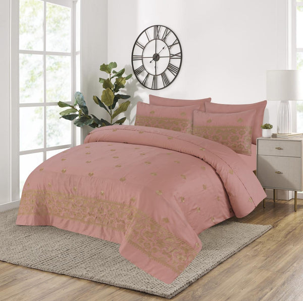 k009-Embroidered Duvet Cover Set (Luxury Sateen).