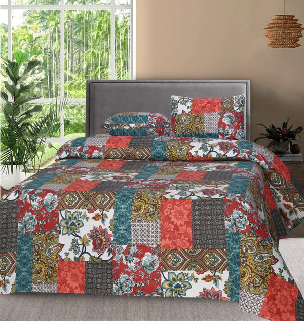 Persian-Cotton Sateen Bed Sheet Set  (Premium)